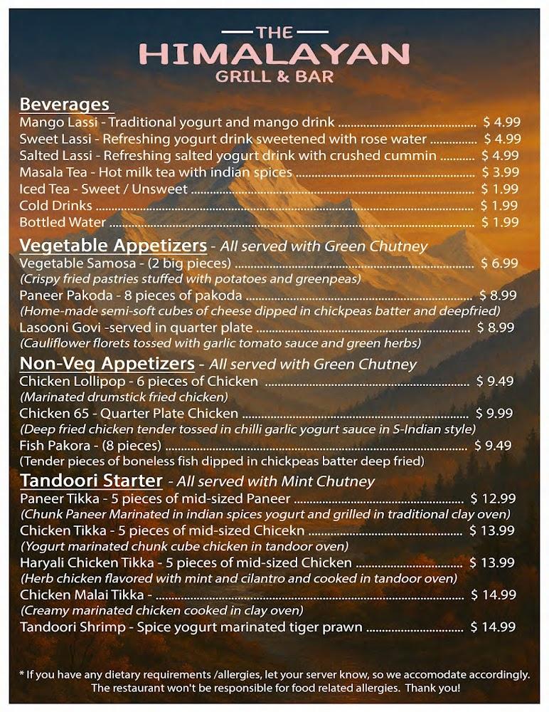 The Himalayan Grill & Bar Menu image 2